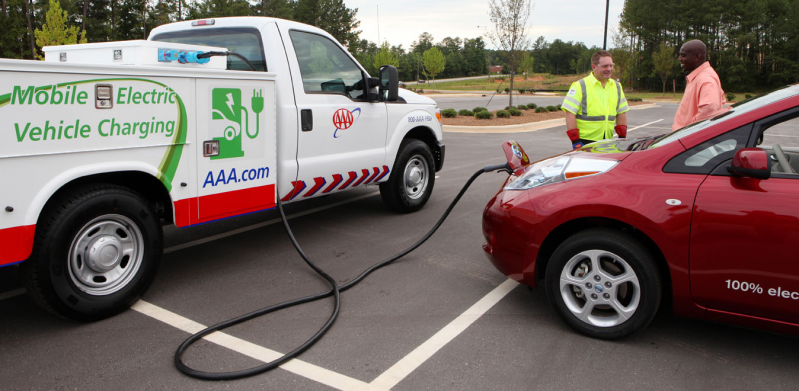 AAA says that its emergency electric vehicle charging trucks served “thousands” of EVs without power